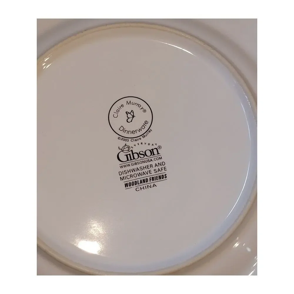 Christmas Snowmen Dessert / Salad Plates Claire Murray Gibson Set of 4 Stoneware
